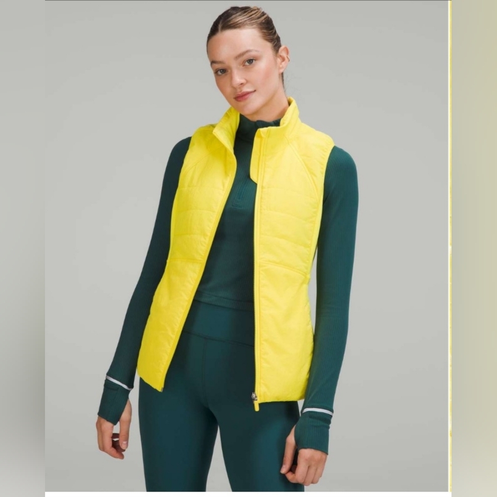Lululemon Another Mile Vest Sonic Yellow Size 0 EXCELLENT CONDITION $168